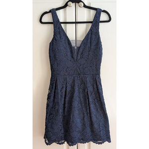 Women's Unbranded Navy Lace Mini Dress Medium